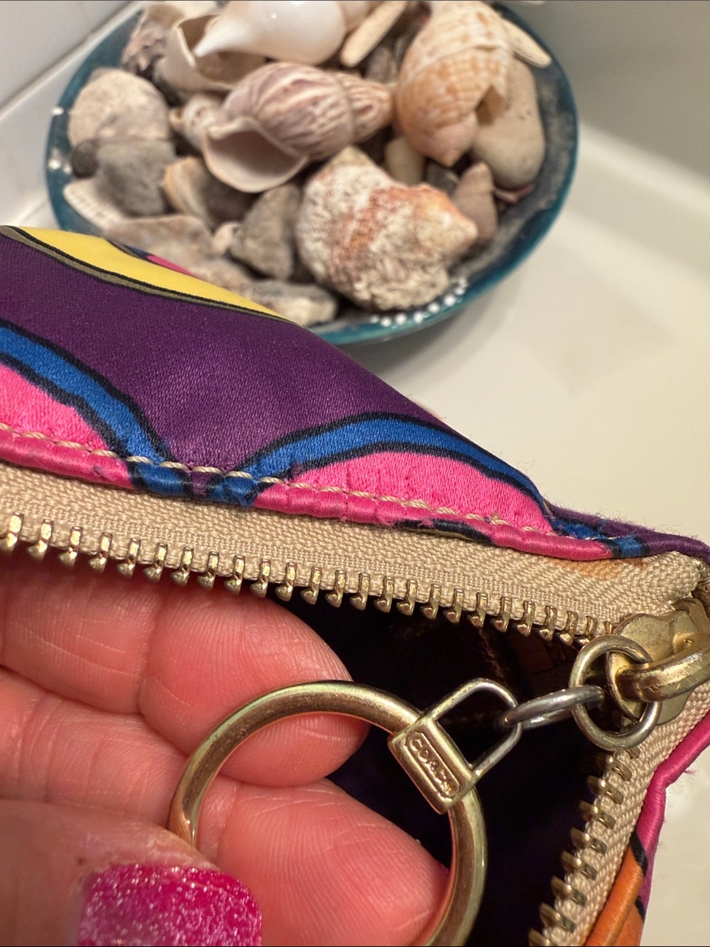 Coach Poppy Signature Glam Pop Art Tote Bag - Picture 10 of 11